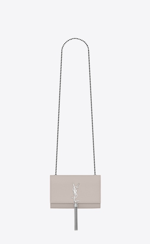 SAINT LAURENT MONOGRAM KATE WITH TASSEL Woman kate small with tassel in grain de poudre embossed leather a_V4